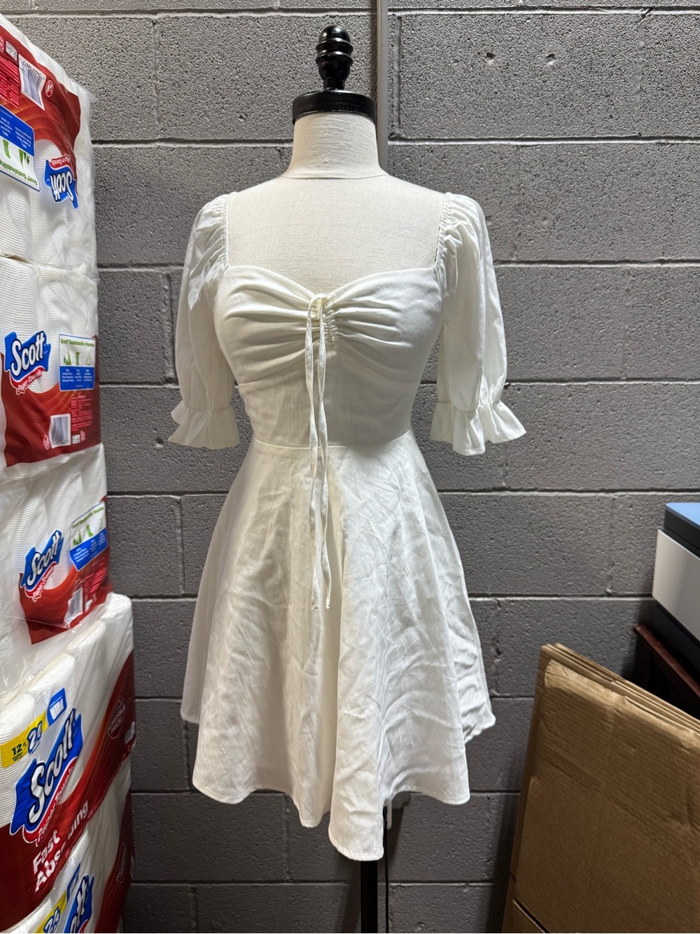 Lulu's Puff Sleeve Dress